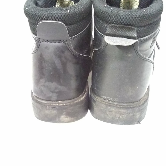 🦶Brahma Mens Steel Toe Work Boots Slip Resistant Sz 9.5W Black - Picture 6 of 7